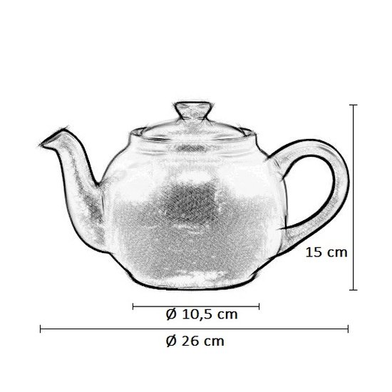 Plint Teekanne aus Keramik mit Sieb 1,5L - Wei