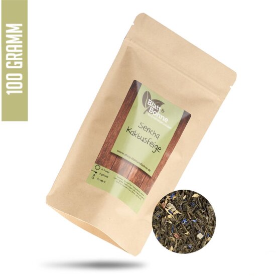 Sencha Kaktusfeige - Grner Tee mit tropisch fruchtigem Geschmack 100g