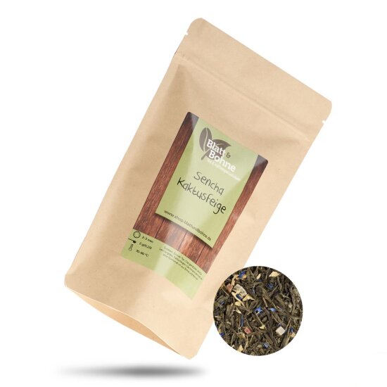 Sencha Kaktusfeige - Grner Tee mit tropisch fruchtigem Geschmack 100g