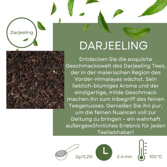 Darjeeling - feiner, ausgewogener Schwarztee