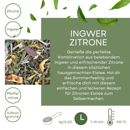 Ingwer-Zitrone - Eistee mit frischen Zitrus-Aromen