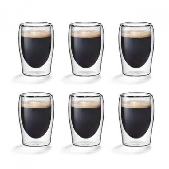 Doppelwandige Espressogläser 0,08L 6er Set