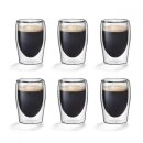 Doppelwandige Espressogläser 0,08L 6er Set