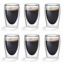 Doppelwandige Kaffeegläser 0,20L 6er Set