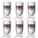 Doppelwandige Latte Macchiato Gläser 0,35L 6er Set