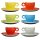 Regenbogen Set Kaffeetassen mit Untertassen - 150ML