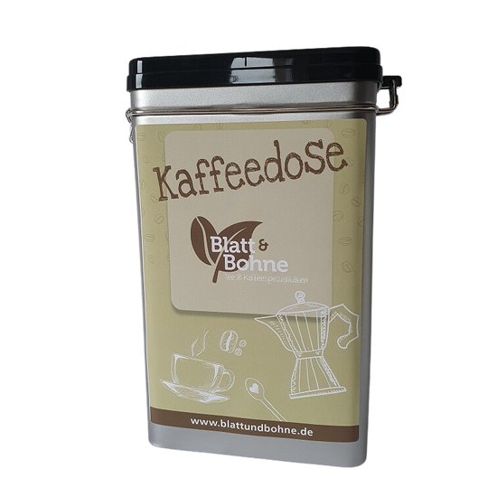 Blatt und Bohne Kaffeedose für 500 Gramm Kaffee
