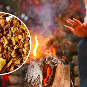 Freuden Feuer - Mit Orangenecken und Mandarinenschalen