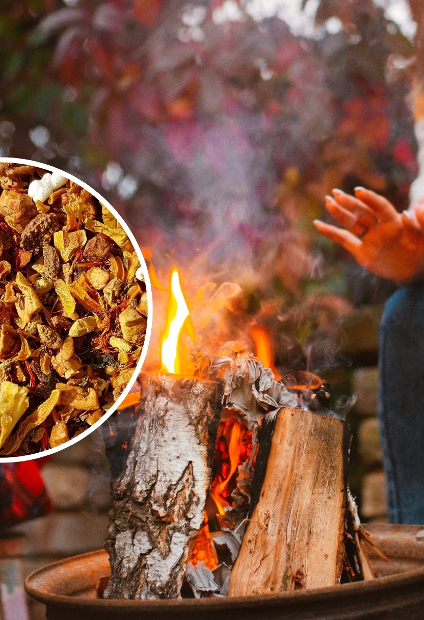 Freuden Feuer - Mit Orangenecken und Mandarinenschalen